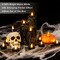 Black Candles, 24-Pack Tea Lights Battery Operated, Flameless Fake Candles Flickering, Halloween LED Candles Tea Lights for Fall Holiday Decor, Theme Party, 1.4" D X 1.3''H- Warm White Light